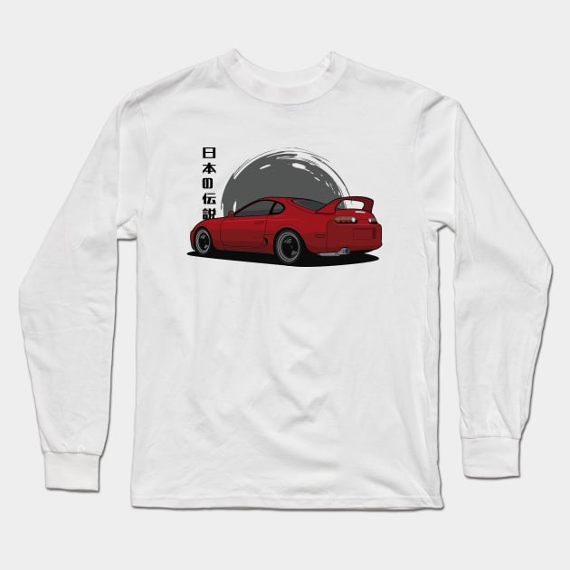 Red Supra Long Sleeve T-Shirt by turboosted